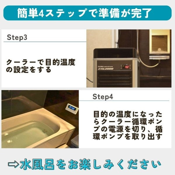 【おうちでカンタン水風呂セット】自宅の浴槽で"ととのう"体験|送料無料