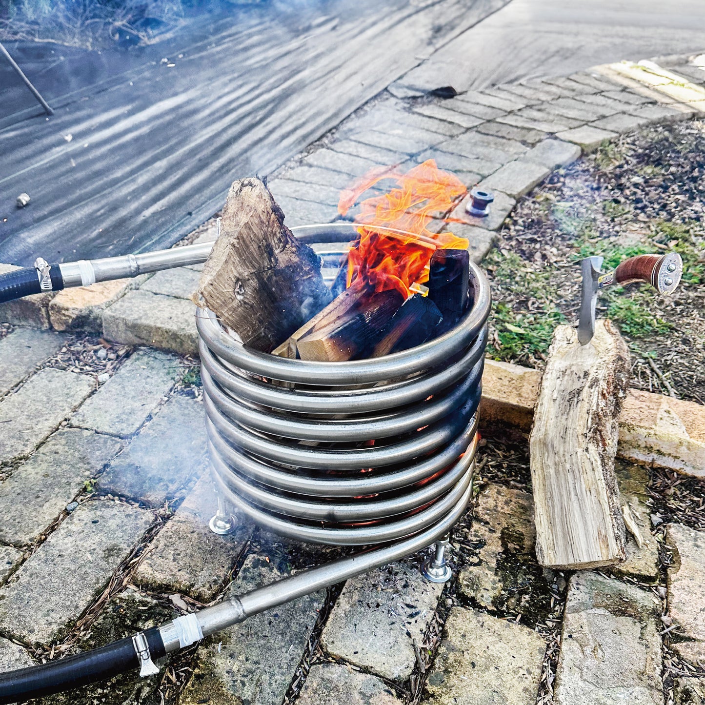 FIRE HEATER/ファイヤーヒーター【薪焚き式 急速湯沸かし器キット】