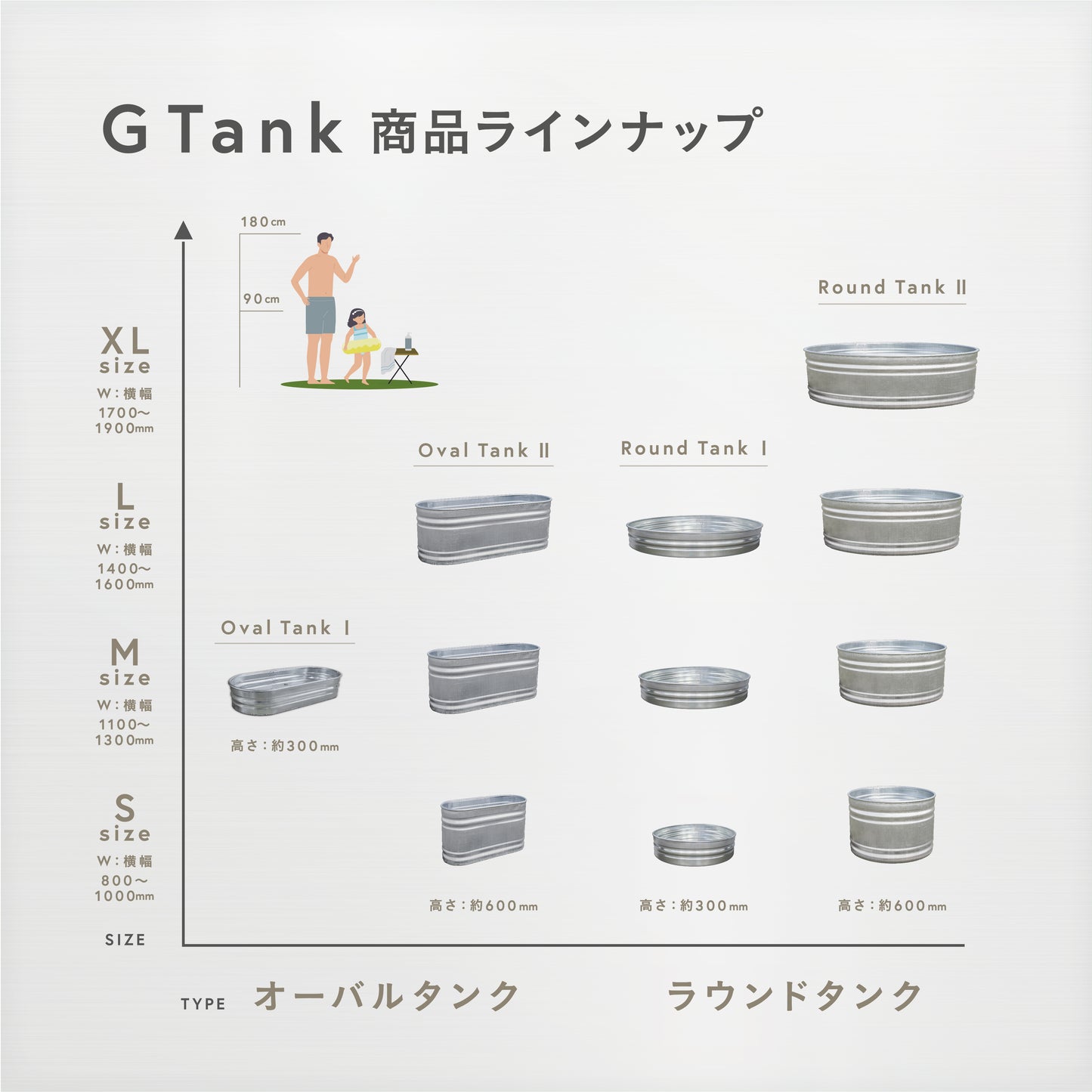 Gタンク／オーバルタンク Ⅱ　M size